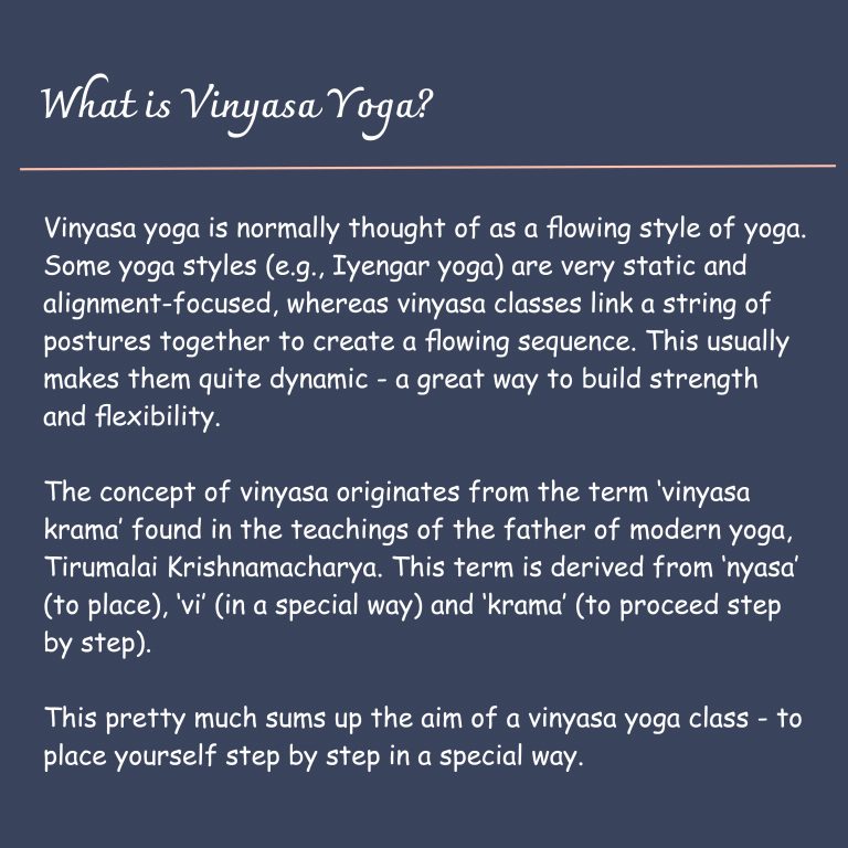 Yoga with Sally what is Vinyasa Yoga